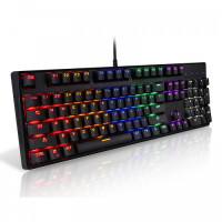 MotoSpeed CK107 Wired Mechanical Backlit Keyboard with Side Laser Keys