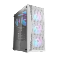 Aigo DarkFlash DK352 Plus ATX White Gaming  PC Case