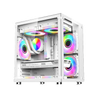 PC POWER ICE CUBE WHITE DESKTOP GAMING CASING without Power supply 