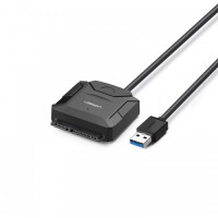 UGREEN USB 3.0 to SATA Converter Cable with 12V 2A Power Adapter 50CM